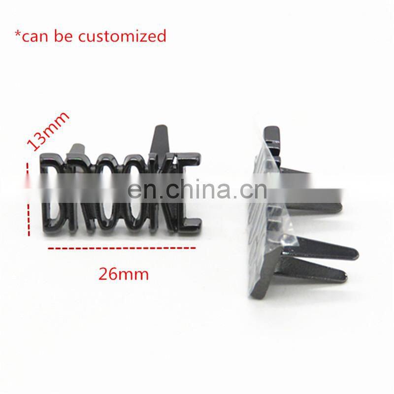 Manufacture Zinc Alloy Custom Metal Letters Custom Metal Clothing Tag for Leather Bags and Clothes