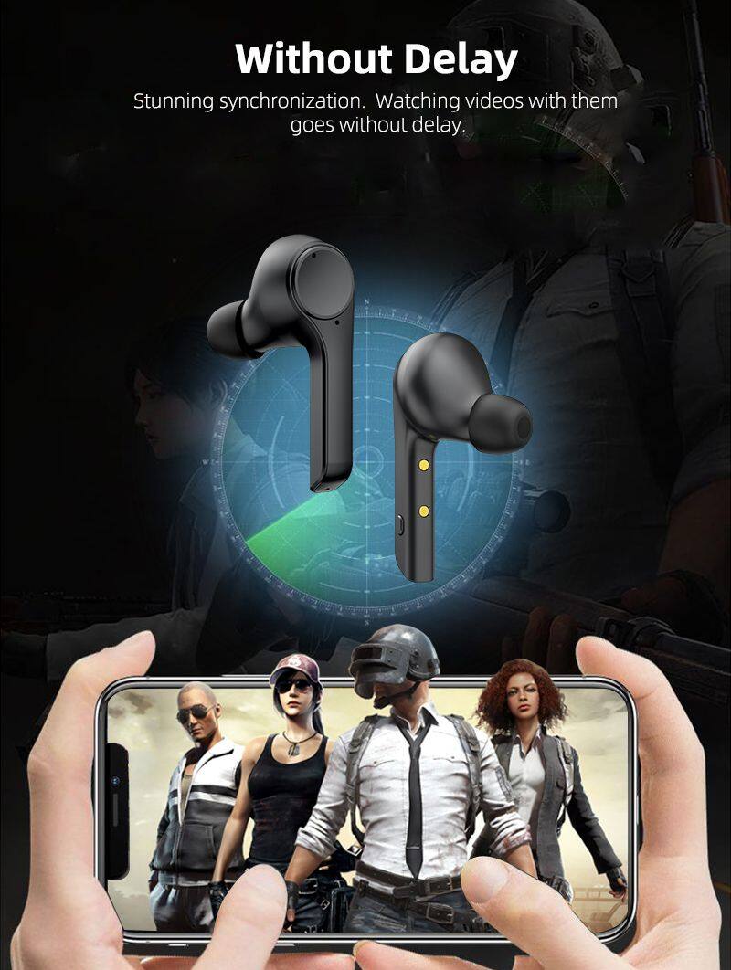 OEM True Wireless Stereo Earphone & Headphone BT 5.0 Gaming HD Sounds Earbuds Long Battery Hours