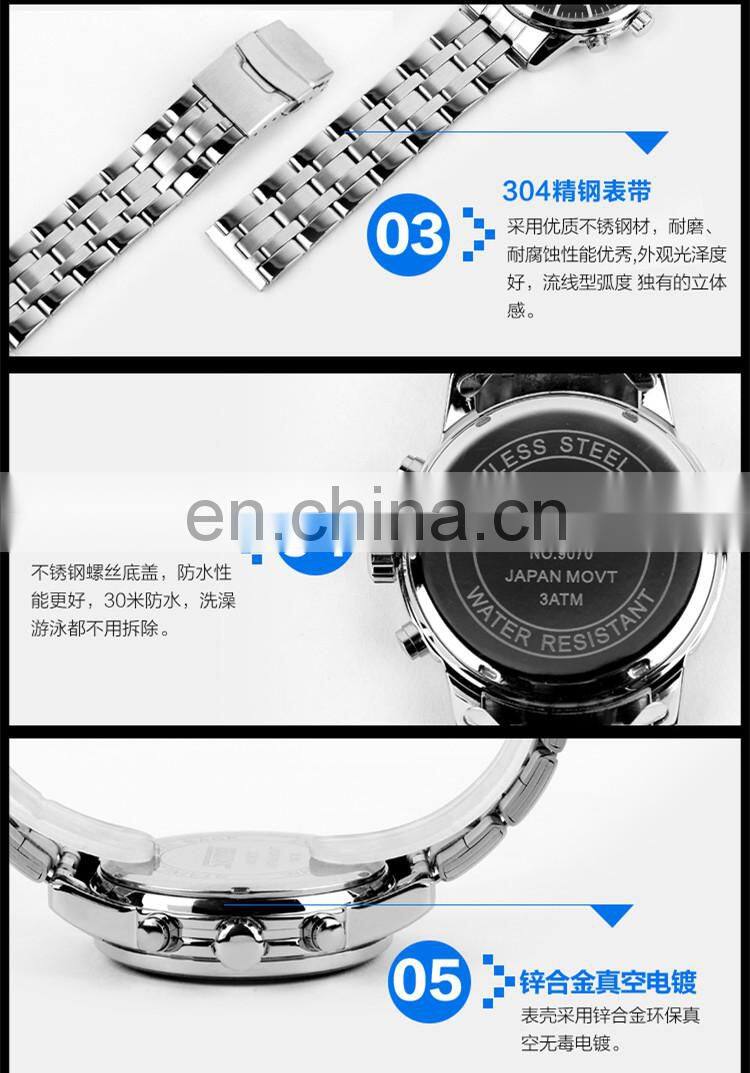 New promotion water resit Luminous leather top brand watches men