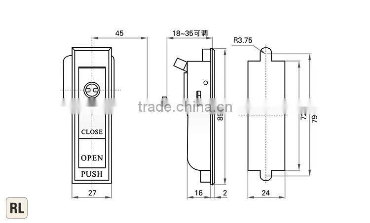 Flei brand High Safty ROHS zinc Plated Metal Locks