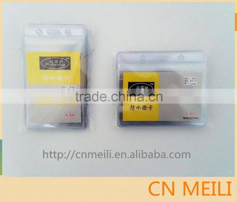 Transparent waterproof ID card holder