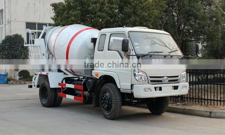 2015 factory supply RHD and LHD Foton 4m3 mini concrete mixer