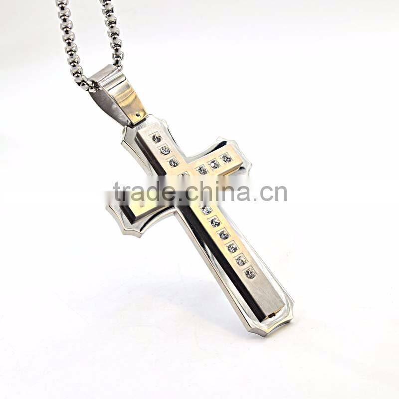 Custom logo wholesale cross pendant bulk sale believer cross pendants with diamonds