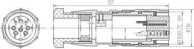 AISG connector with cable