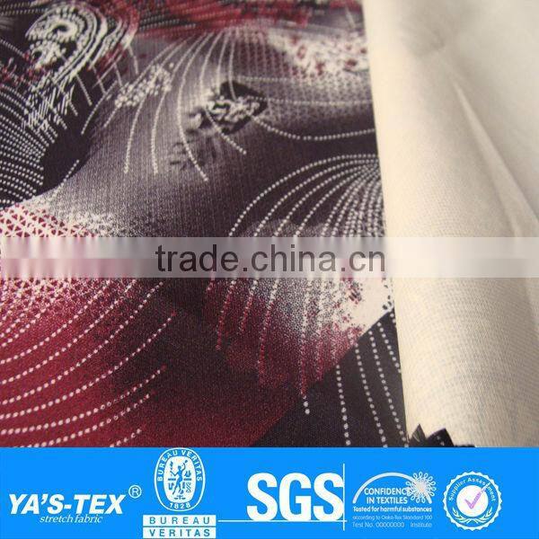 Floral swimwear fabric printed stretch fabric with nylon spandex