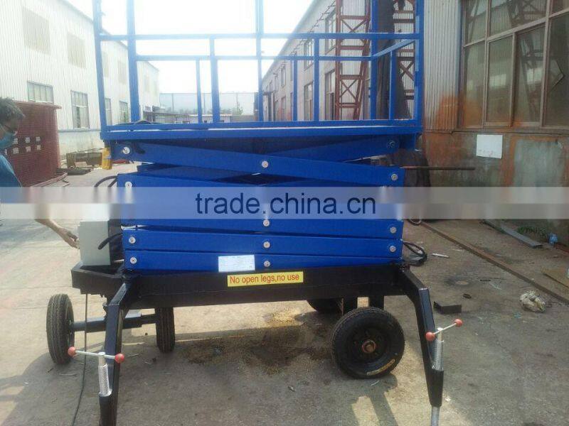 12m vertical hydraulic mini scissor aerial lifter/tower scissor lift