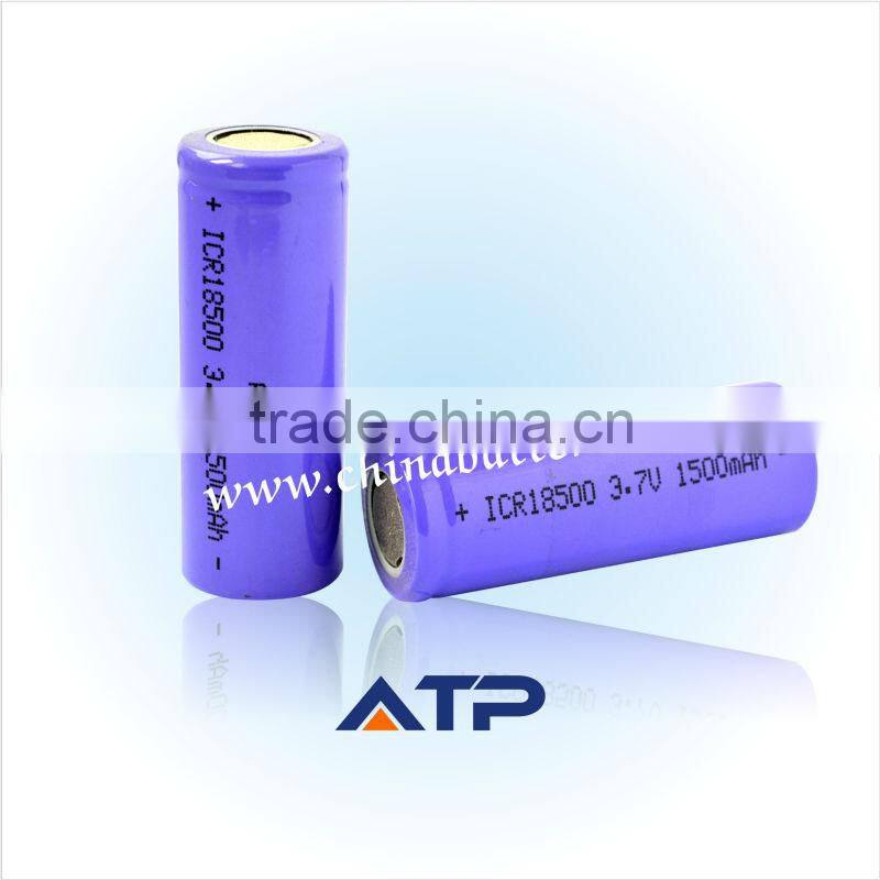 3.7V flat cell lithium ion battery rechargeable battery 18500 for sale