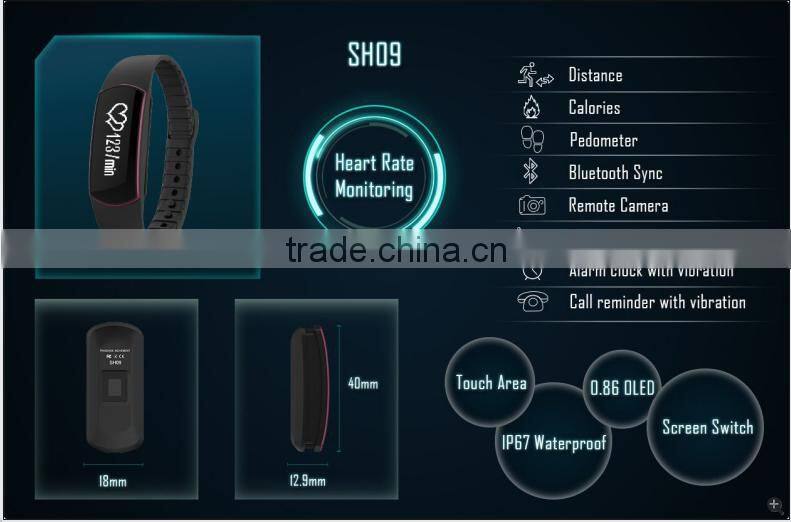 New product 2016 Sport wristband heart rate monitor Waterproof IP67 smart bracelet bluetooth IN STOCK