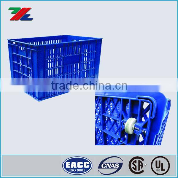 Euro Standards PP Plastic Turnover Box with wheels / High Quality wheels Plastic Turnover Box