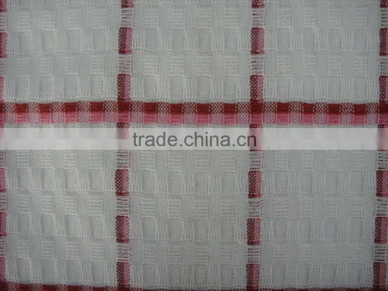 China supplier check waffle tea towel with washing treatment