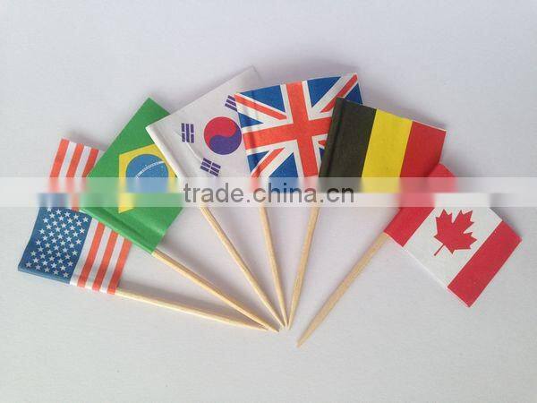 Mini toothpick paper flag
