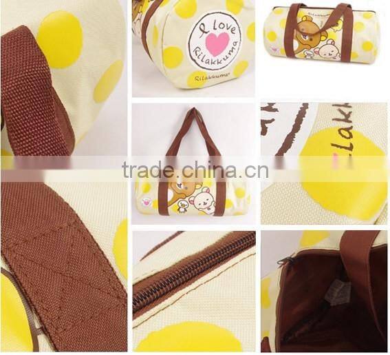 2016 oxford material cute logo custome luggage bag