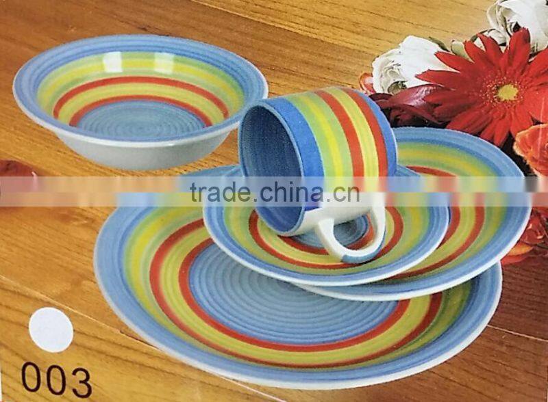 30 pcs hand-painted ceramic stoneware dinnerware set, 30pcs ceramic dinner set for chile