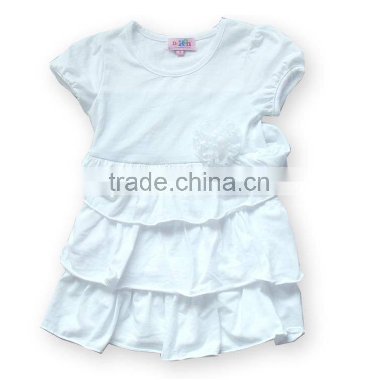 2016 Summer girls dress casual short sleeve dresses kids clothes