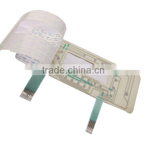 Chinese Custom Flat Membrane Keyboard With Transparent Window