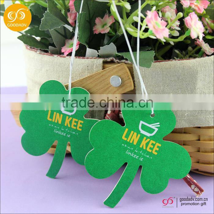 Custom best smelling hanging perfumed paper car air freshener for car