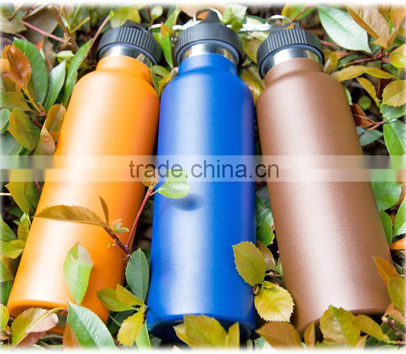 Outdoor travel sport 600ml vacuum double wall stainless steel water bottle