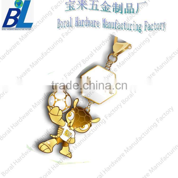 2014 Brasil world cup promotional customized metal key chain