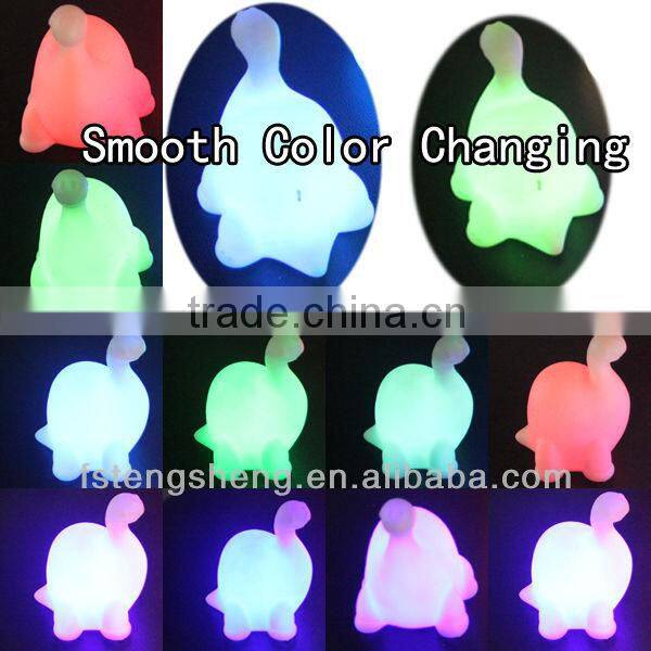RGB color led dinosaur night light for kids with battery