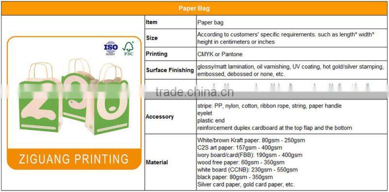 High Quality White Kraft Paper Bag
