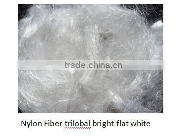 trilobal bright nylon fiber flat white virgin 100%