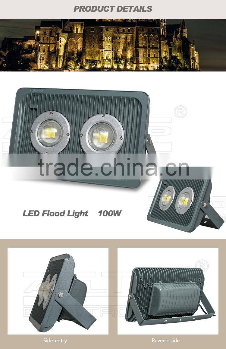 Cob waterproof aluminum 100w rgb rechargeable led flood light