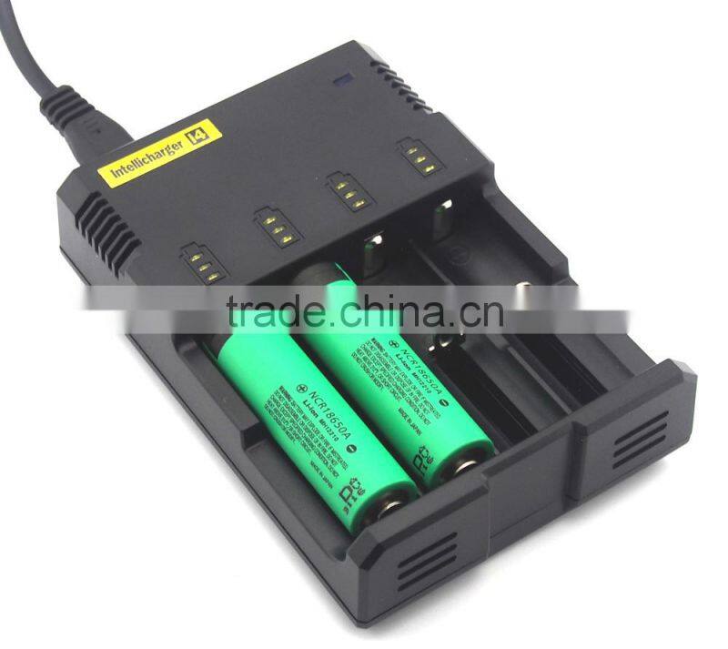 Authentic Nitecore i4 12 volt ROHS battery charger Intellicharger new technology car portable charger for e cig battery 4 BAY