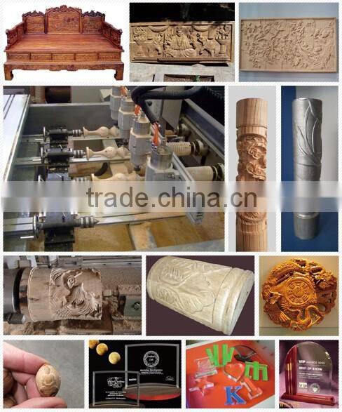 Hot sale QL- 9080 Independent 4 spindles rotary cnc engraving machine