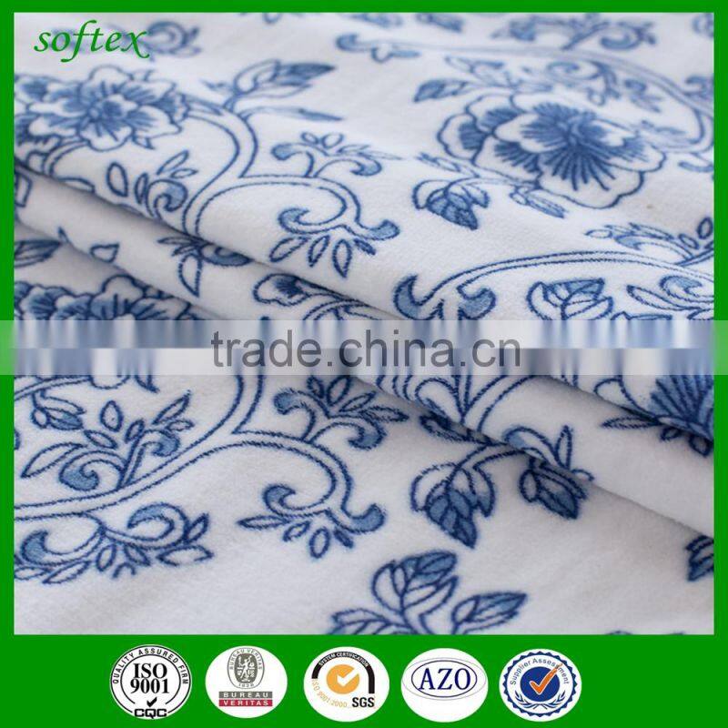 wholesale 100g oem cotton flowers Peony printed velour towels