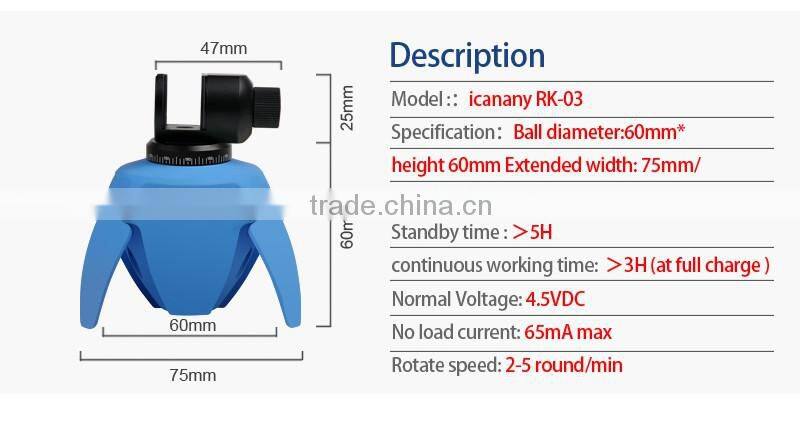 360 Rotary Mini Panorama Robot Remote Selfie Monopod Holder Photography Camera Adapter Bluetooth Wireless Elf Pole