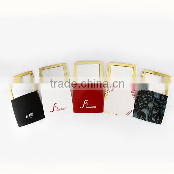 small one side square shape slide cover cosmetic mirror