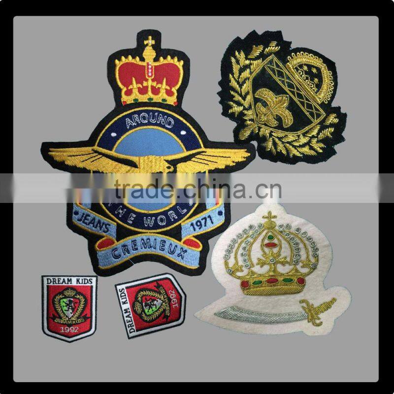 hot sale skull embroidery patches/ patch applique cheap price