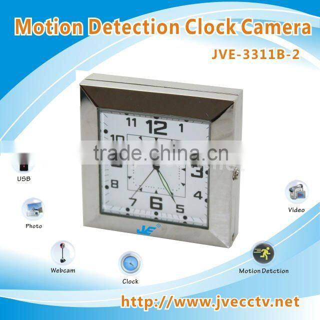 Newest Motion Detection wall Clock Camera for home security JVE-3311B-2