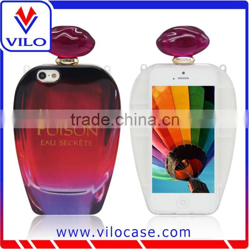 2014 fashion design soft TPU perfume bottle case for Iphone