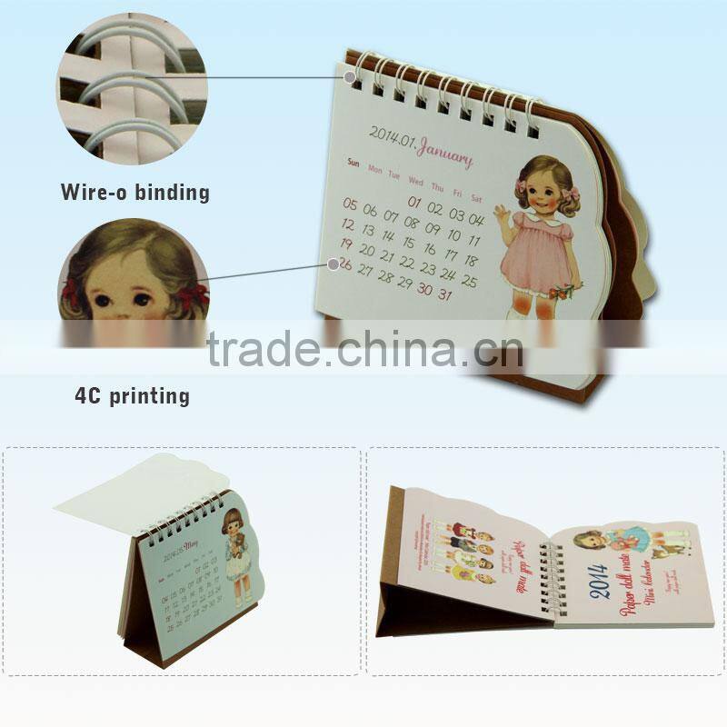 2015 unique desk beautiful&fashion creative desk calendar designs with best price