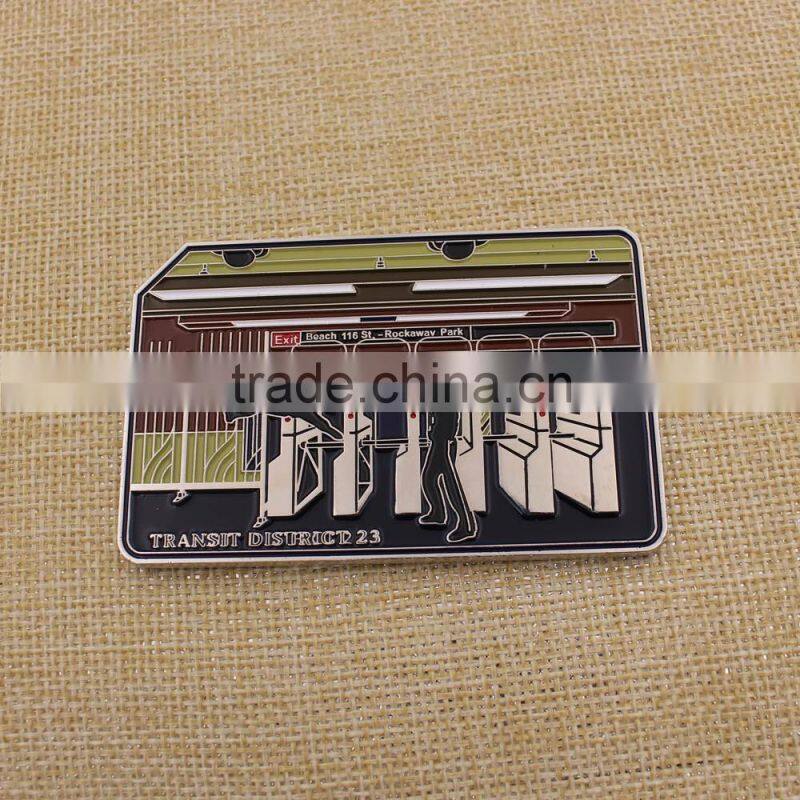 Good quality rectangle metal souvenir coin/3d design challenge coin for souvenir gift