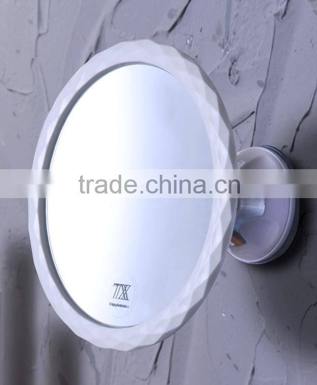 10x magnification power suction cup mirror, fogless shower mirror with power suction cup, fog free wall mounted shower mirror