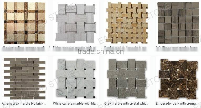 Eastwood Stone white marble mosaic leaf design