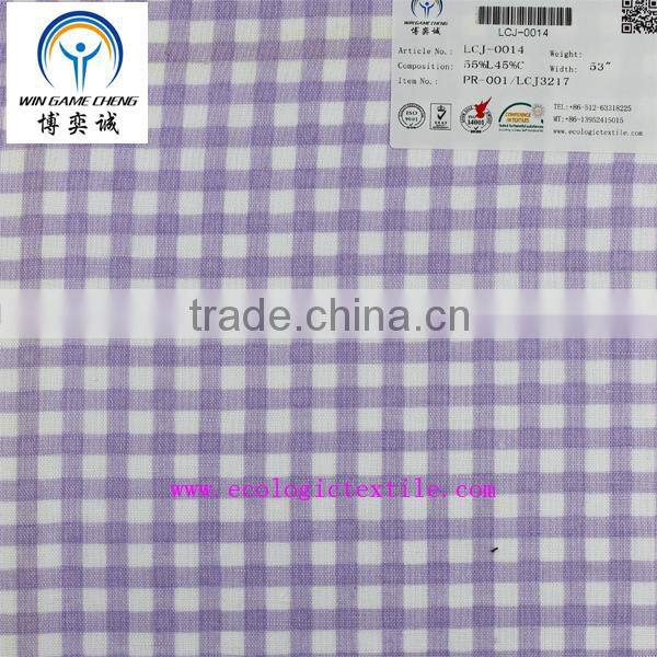 55%LINEN 45%COTTON INTERWOVEN PRINTED FABRIC