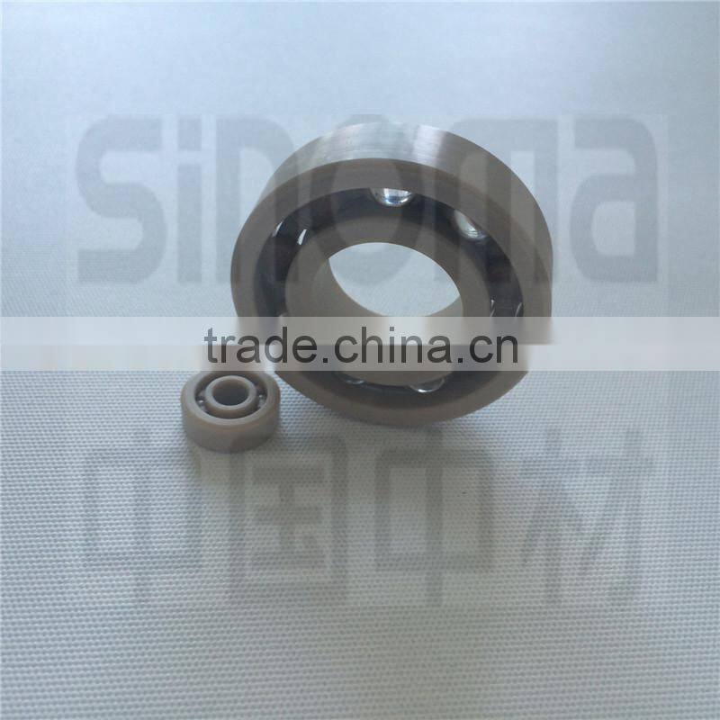6004 plastic ball bearings with glass balls/ceramic ball