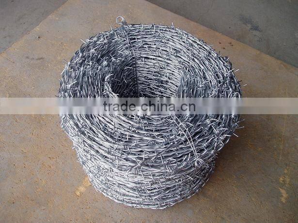 Guangzhou factory galvanized barbed wire price/single barbed wire roll price