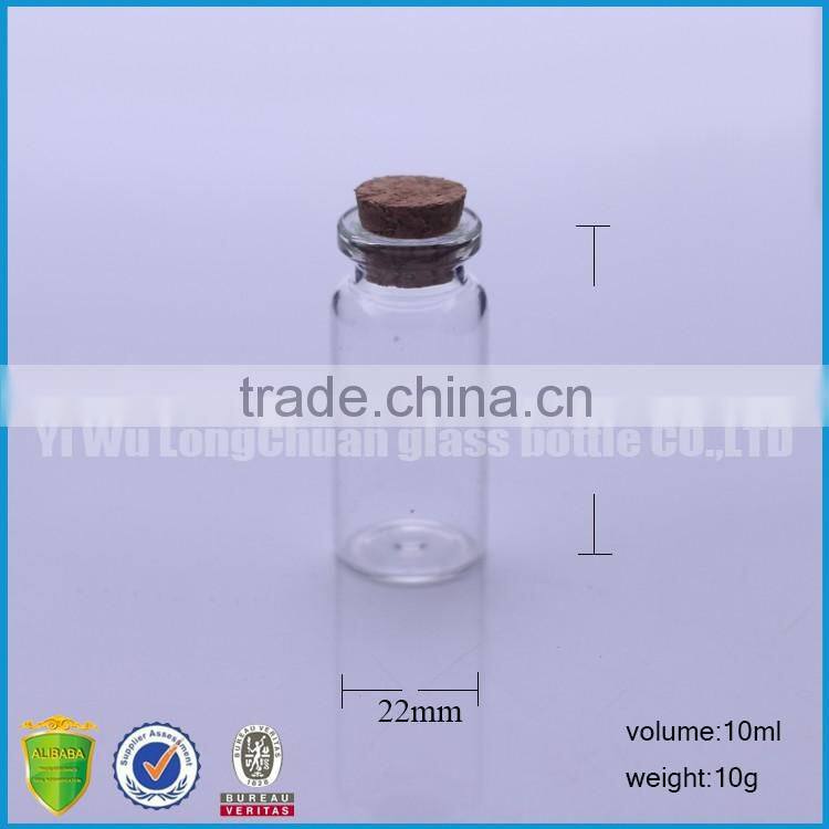 mini glass drift bottles with cork 10ml
