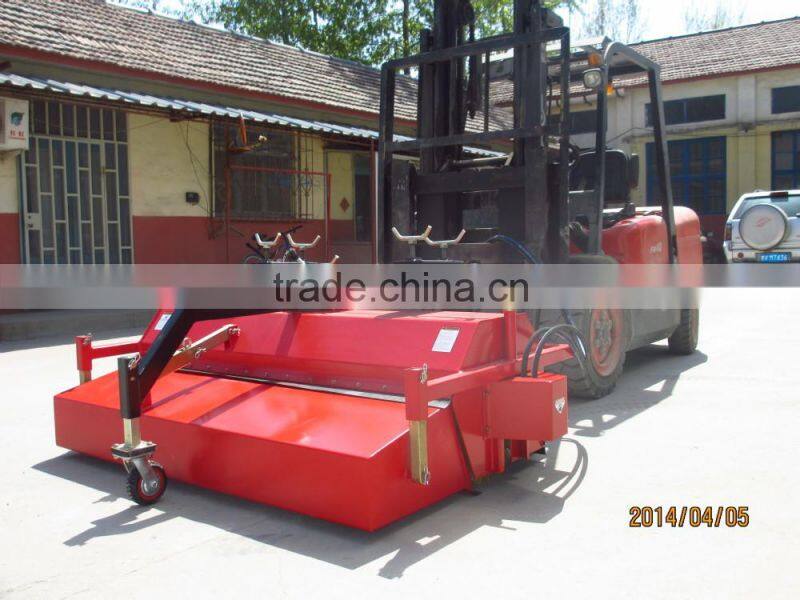 Tractor mounted hydraulic road sweeper