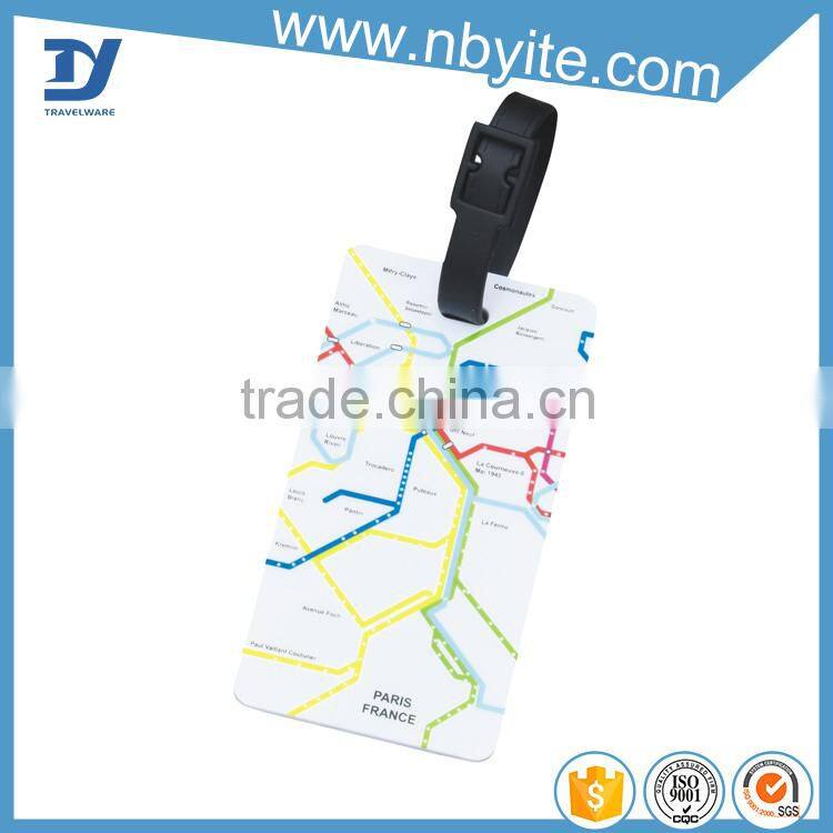 OEM factory in china hot sale pvc luggage tag with insert paper