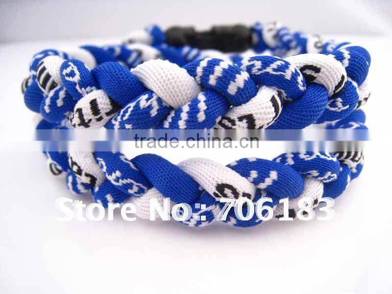Triple braided titanium sports necklace,quad titanium sports necklace,titanium necklace making