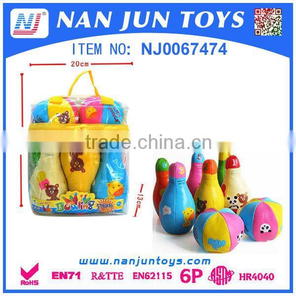 Hot sale Funny Baby Bowling soft plush kids baby toy colorful