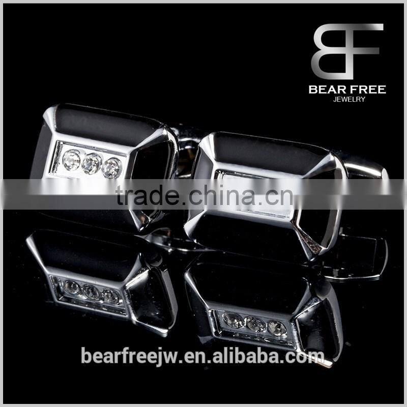 Unique Design Business Enamel Shirts Cufflinks with CZ