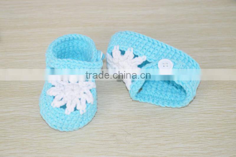 2015 best selling hand made crochet baby sandal shoes pattern