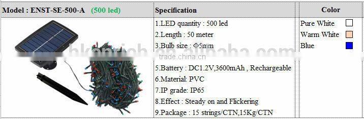 Solar LED Xmas String Light,60 led,100 led,200 led,300 led,400 led,500 led,CE & RoHS