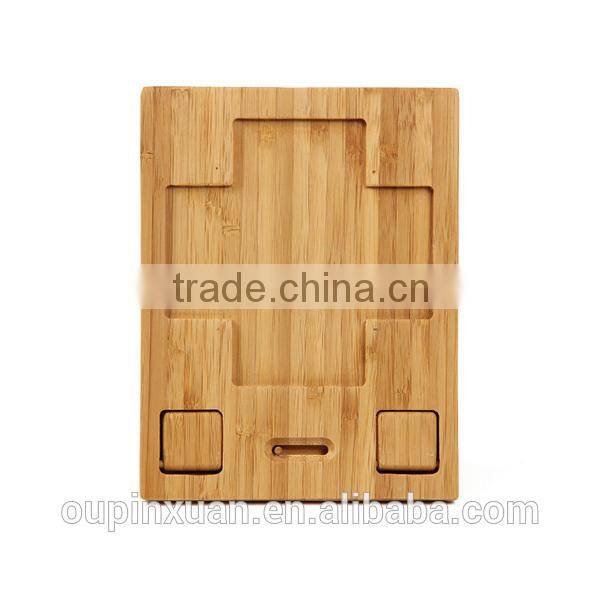 Elegant and simple folding bamboo tablet case/tablet holder .2014 New product ,
